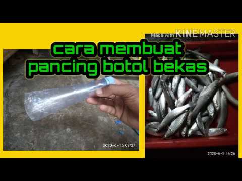  cara  membuat  pancing ikan blanak menggunakan botol  bekas 