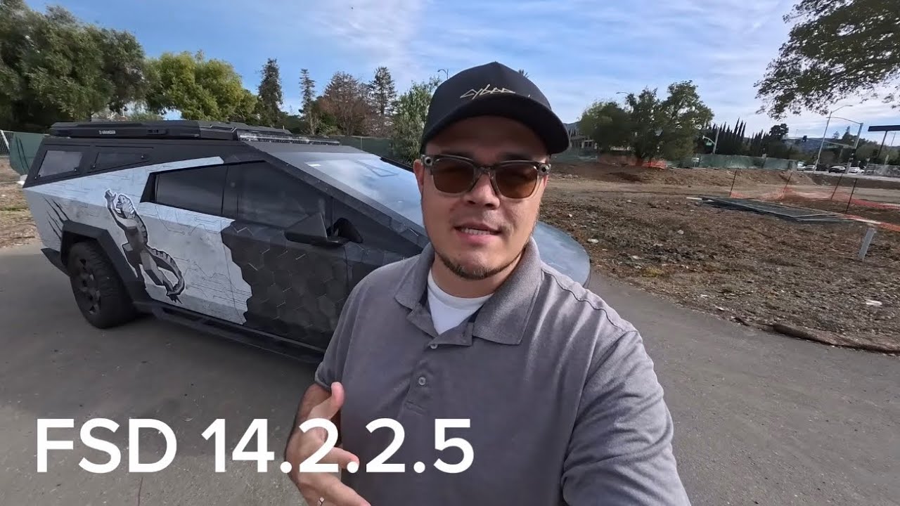 Cybertruck FSD 14.2.2.5 takes on Los Gatos