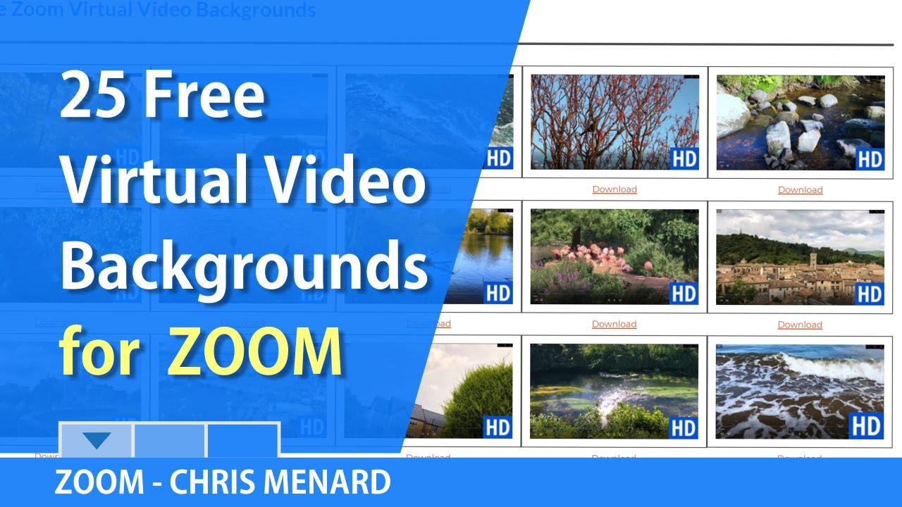 Zoom - 25 free virtual video backgrounds by Chris Menard - YouTube