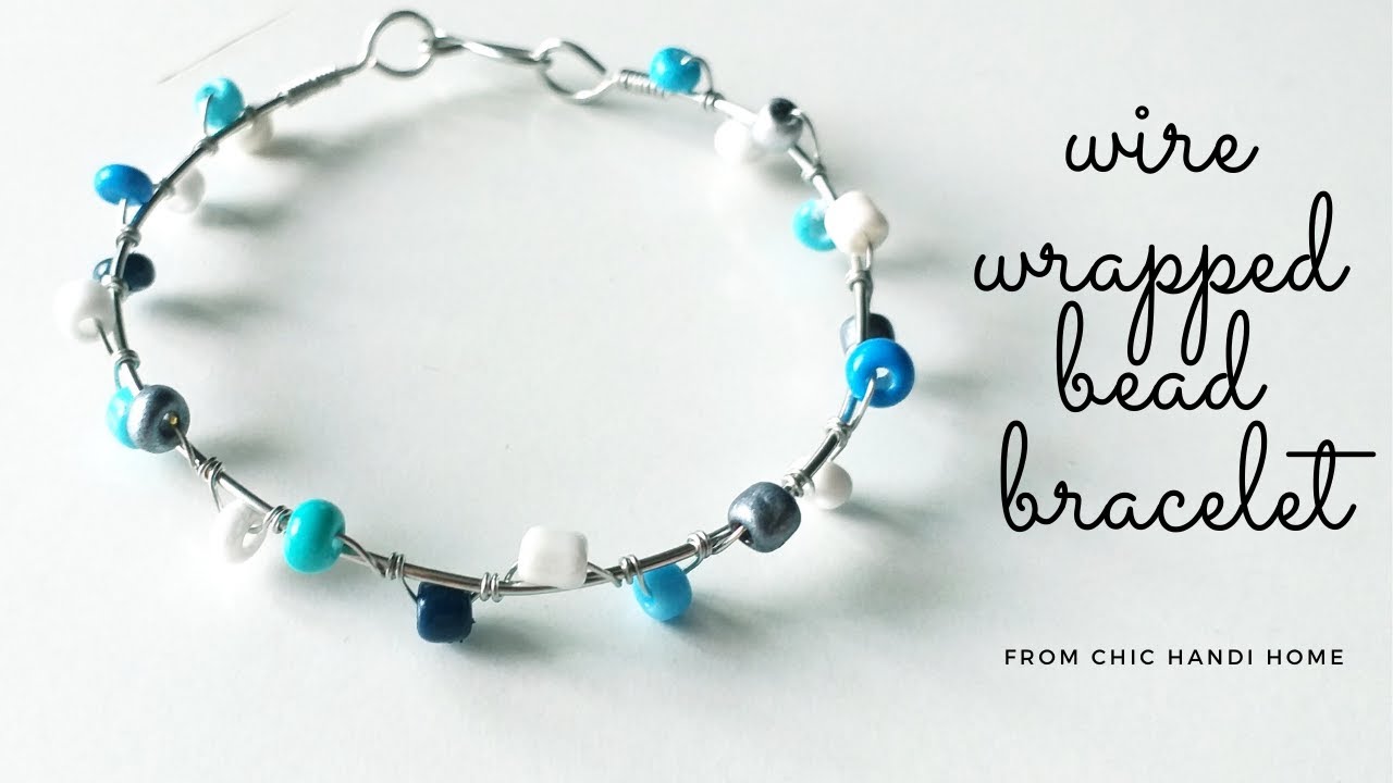 Wire Wrapped Bead Bracelet Making 🖤 DIY Wire Jewelry 🖤 by Chic Handi