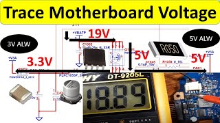 Trace Computer motherboard voltage, laptop motherboard repair