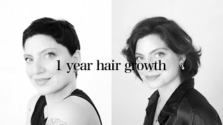 1 YEAR HAIR GROWTH | Growing out a pixie cut 🐴