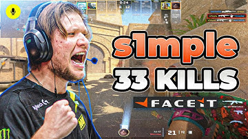 CS2 POV | s1mple 33-11 Faceit Ranked Solo Q (Mirage) Voice Comms