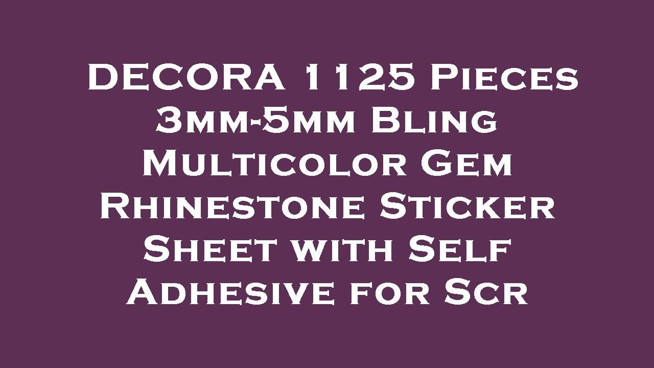DECORA 1125 Pieces 3mm-5mm Bling Multicolor Gem Rhinestone Sticker Sheet with Self Adhesive f Review