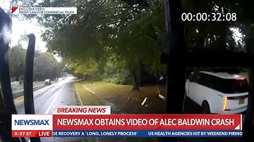 Video shows moment Alec Baldwin crashes car into tree