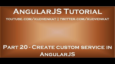 Aangepaste service maken in AngularJS