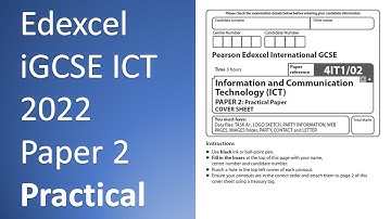 Edexcel iGCSE ICT 2022 Paper 2 Whole Paper