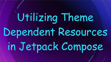 Utilizing Theme Dependent Resources in Jetpack Compose