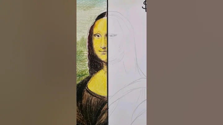Drawing the Mona Lisa with $0.3 crayons! #art #shorts