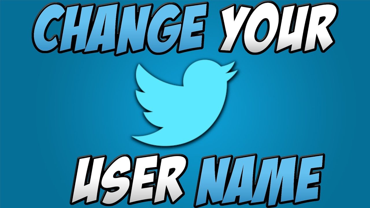 How To Change Your Twitter User Name - YouTube