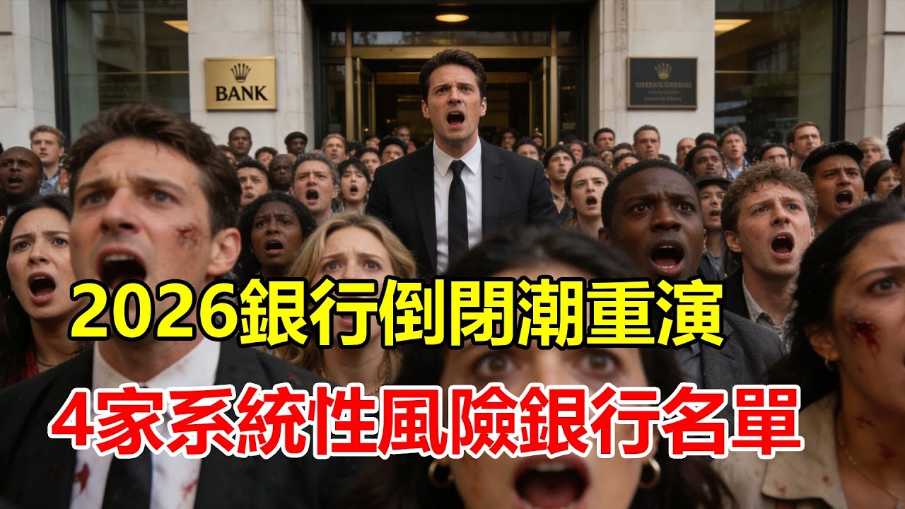 2026 銀行倒閉潮重演？這 4 家「系統性風險」銀行名單被外媒點名！快檢查你的存摺，超過這個數字的錢，保險一毛都不賠！#2026 #銀行倒閉 #系統性風險 #存款保險  #金融危機 #投資理財