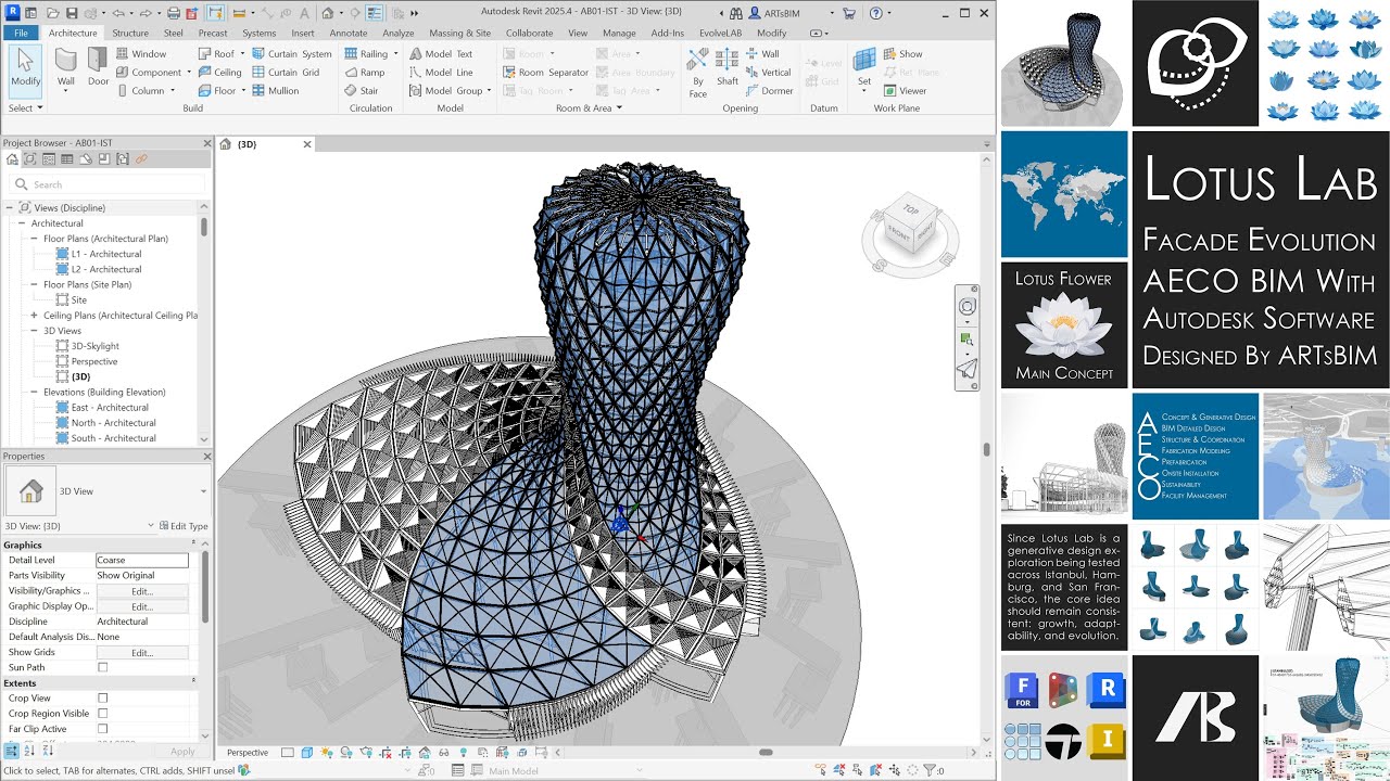 Lotus Lab: Façade Evolution - AECO BIM with Autodesk Software
