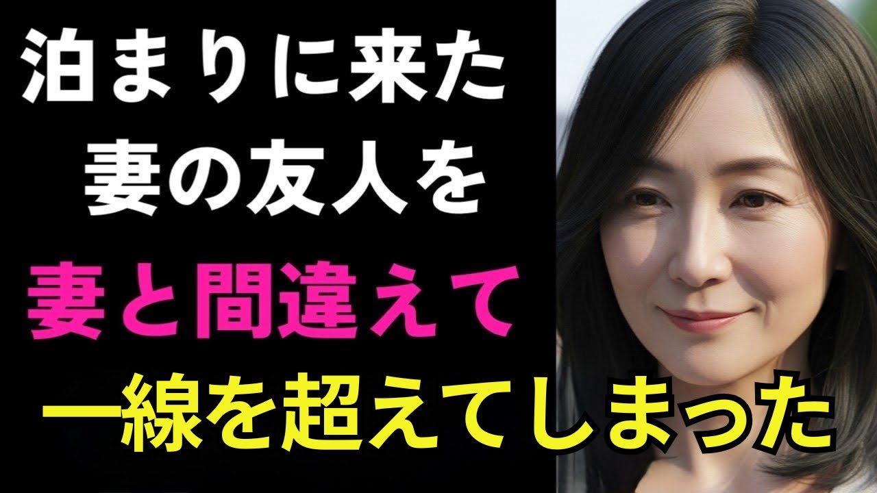 妻の友人が泊まりに来た夜、妻と間違えて抱きついてしまった結果とんでもないことに…【恋愛小説】