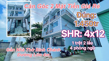 Căn Góc 2 Mặt Tiền 2 Lầu 4x12 Sổng Hồng Riêng Cách Nhà Thờ Bình Chánh 300m | Nhà Bình Chánh Giá Rẻ