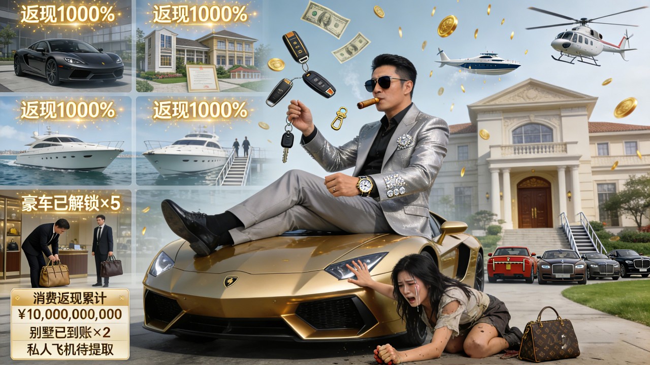 外卖员撞见女友出轨激活返现系统！疯狂消费豪车别墅到手，前女友跪求复合遭报应