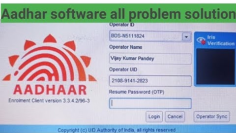 aadhaar software not opening||Aadhaar QSSITV service not working||Aadhaar software Registration