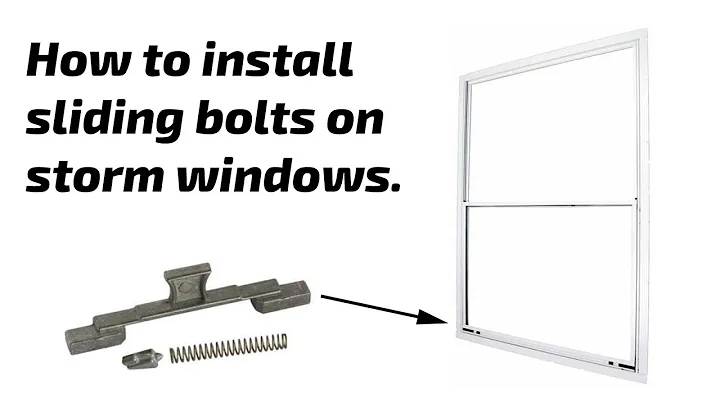 How to install sliding bolts into old aluminum storm window frames #howto #windowrepair #diy 