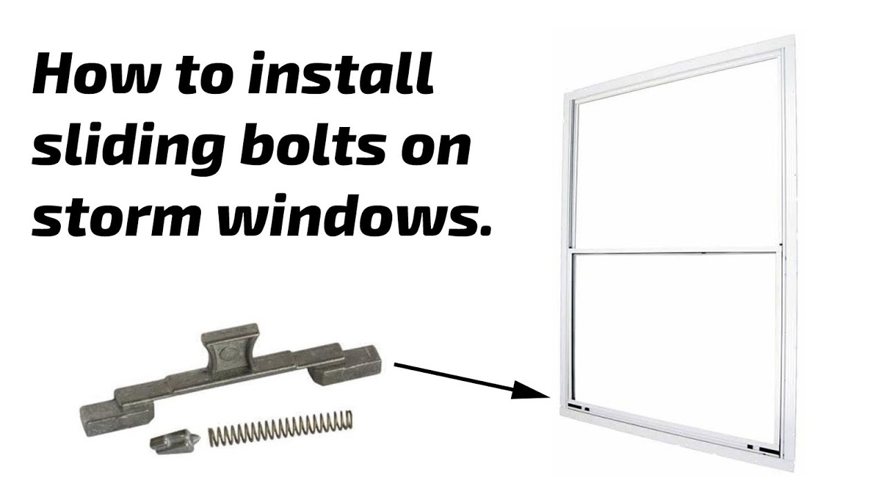 Window Bolt Guide How to install sliding bolts into old aluminum storm window frames # ...