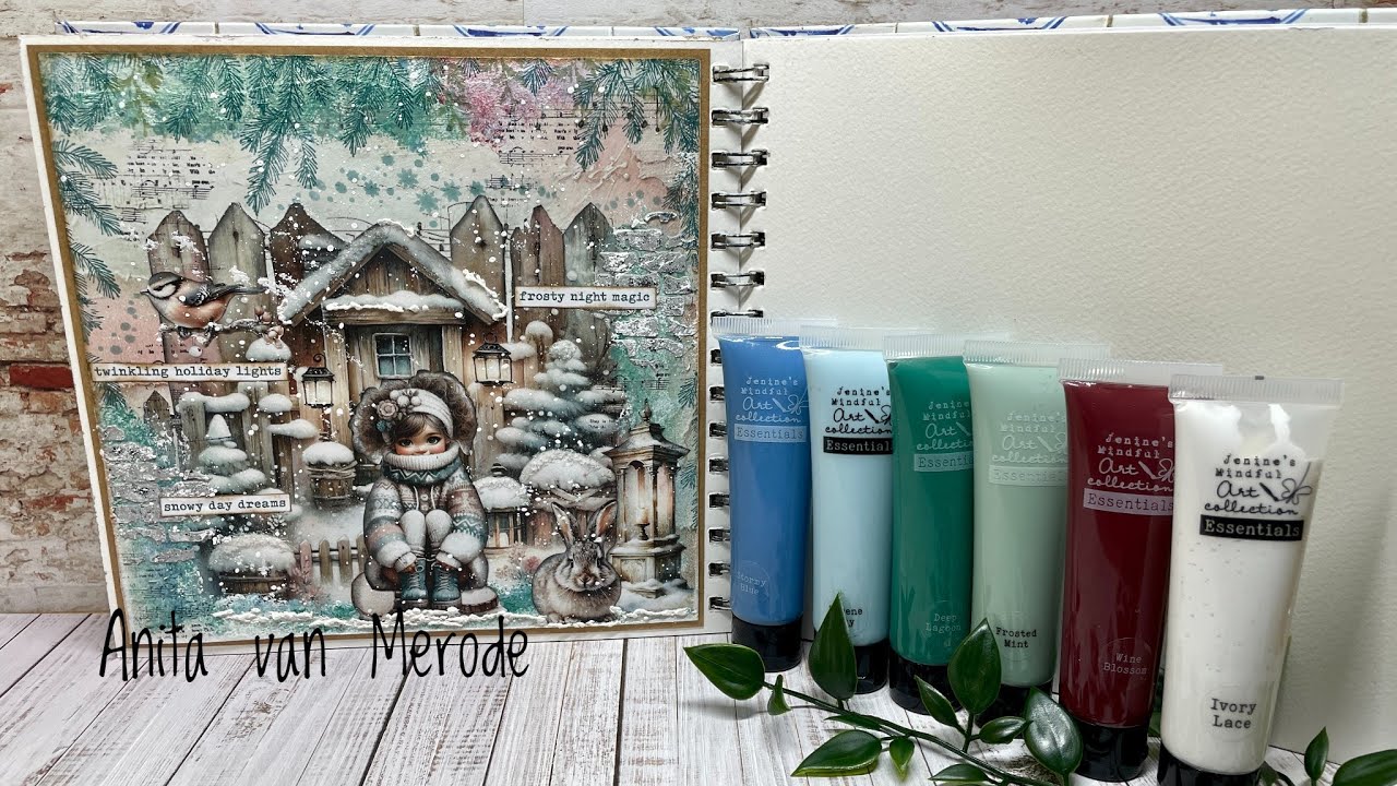 Winter page with Maremi's Collage books