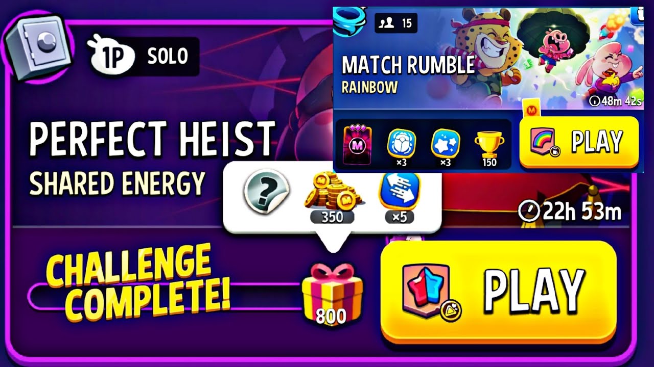 share energy yellow🟡 picture 5 points solo challenge & rainbow blow em up match masters gameplay