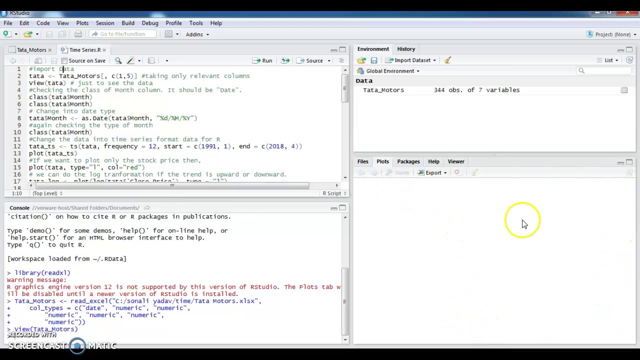 Arima Modelling R Interface And Data Visualisation Youtube