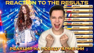 РЕАКЦИЯ НА РЕЗУЛЬТАТЫ И ПОБЕДУ АРМЕНИИ 🇦🇲|REACTION TO RESULTS AND VICTORY OF ARMENIA|JESC 2021