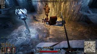 Mimic vs Frost Spider monster battle on ice abyss