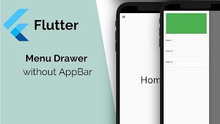 flutter: menu drawer without appbar