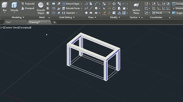 Bài tập Autocad 3D - 18/20 Vẽ cái bàn
