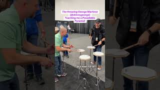 PASIC Day 3 … I asked SkinnyGeorge at the evansdrumheads / promarksticks booth to teach me a