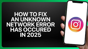 How To Fix An Unknown Network Error Has Occurred in Instagram 2025! Tutorial