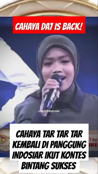 cahaya comeback di panggung indosiar! jadi finalis kontes bintang sukses #indosiar #2025 #cahayada7