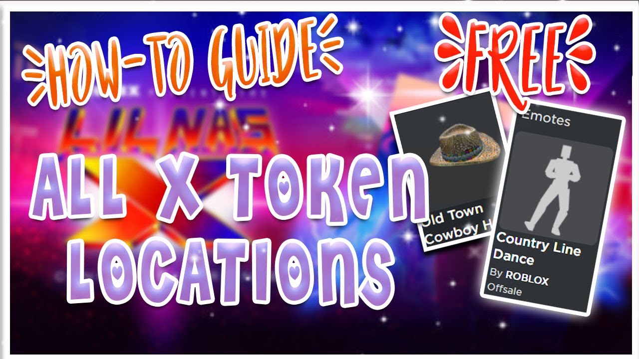 ALL 15 TOKEN LOCATIONS FREE EMOTE COWBOY HAT ROBLOX LIL NAS X EVENT 