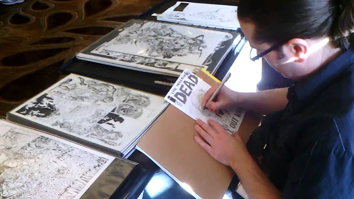 Joe Weems inks Tim Vigil Sketch @ EBCC 2014 (Pt 3)