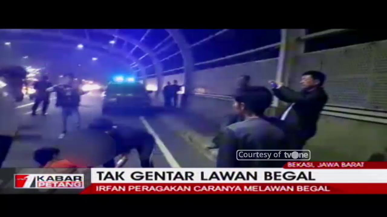 Irfan Peragakan Cara Melawan dan Menumbangkan Pelaku Begal di Bekasi