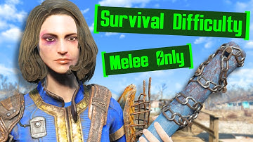Fallout 4 but I can only use melee - Survival difficulty (Day 1)