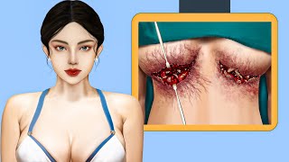 ASMR Worm Infected Breast Removal | Deep Cleaning Animation