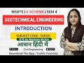 Introduction to Geotechnical Engineering Diploma 4th Sem I GTE I K SCHEME I Toshib Tutorials
