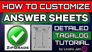 how to customize answer sheets in zipgrade detailed tagalog tutorial youtube