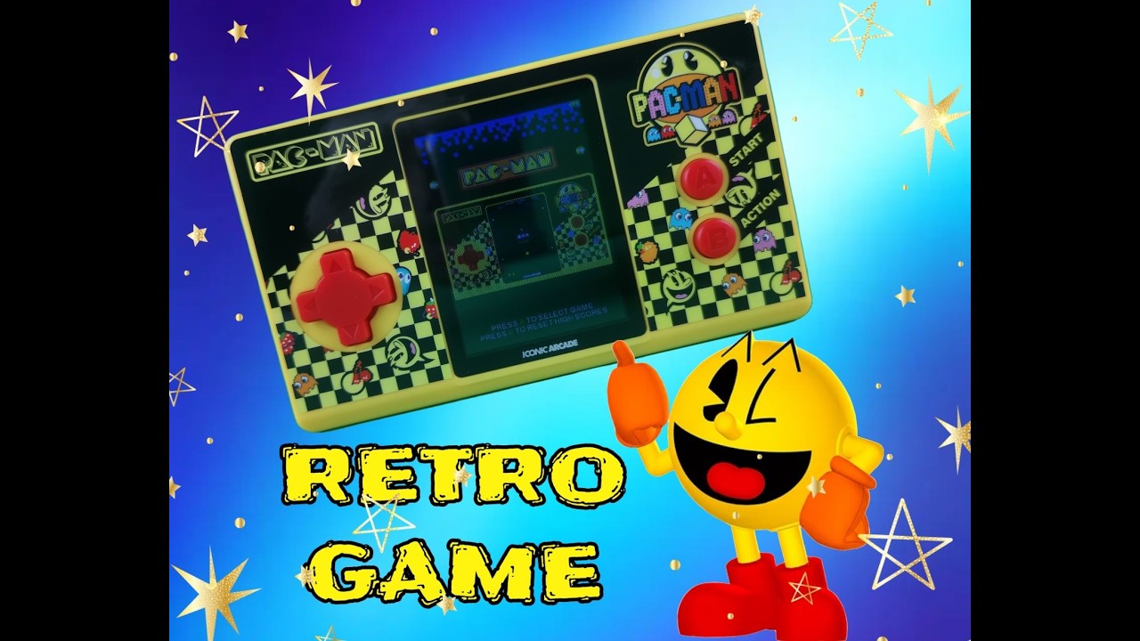 Arcade Game, Pac-Man Handheld, Action 2026, Retrogaming,Original,Micro Player Pro Review,Vintage,Old