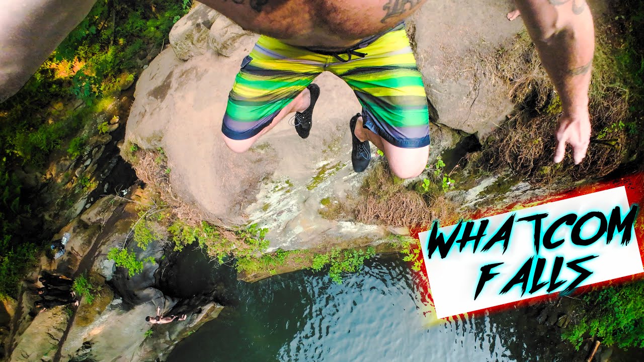 Рай для прыжков со скал! Водопады Уотком в Беллингхеме, штат Вашингтон