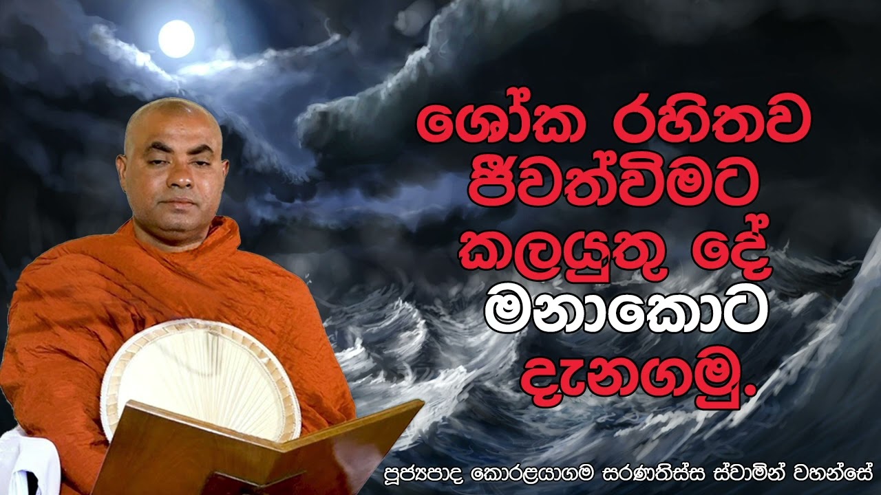 ශෝක රහිතව ජීවත් විමට කලයුතු දේ මනාකොට දැනගමු  - Ven. Koralayagama Saranathissa Thero