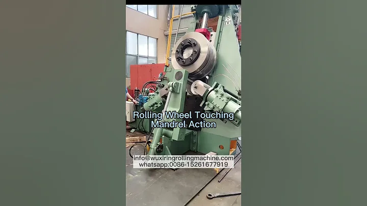 Rolling Wheel Touching Mandrel Action on D51Y- 800E Ring Rolling Machine  #forgedring #ringrolling