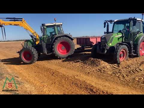 Tractores Fendt trabajando en el campo ?? Sacando piedras y preparando el terreno para la plantacion