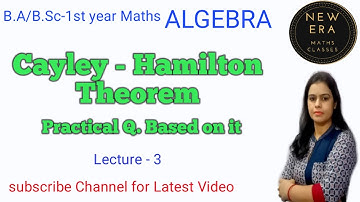 Statement & Proof of Cayley Hamilton Theorem ||B.A/B.Sc 1st|| M.Sc entrance ||B.Tech||Algebra Maths