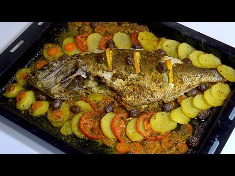 فيديو: طريقة طهي السمك والخضروات في الفرن