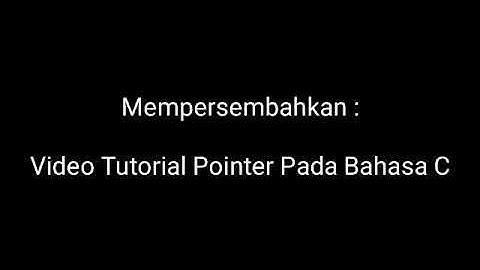 Pointer dalam Bahasa C