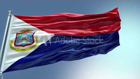 4k render Sint Maarten Flag video waving in wind Sint Maarten Flag Wave Loop waving in wind Sint