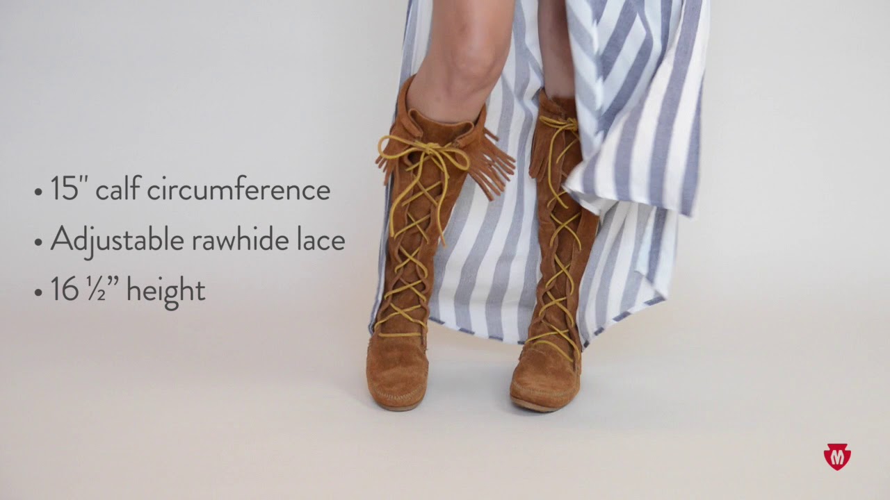 Women's Front Lace Knee High Boot | Minnetonka
