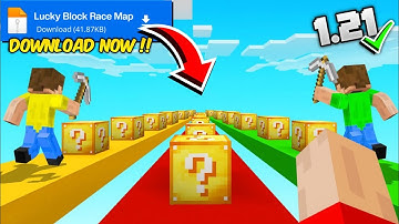 Lucky Block Race Map for Minecraft Pe/BE 1.21 || Download Now